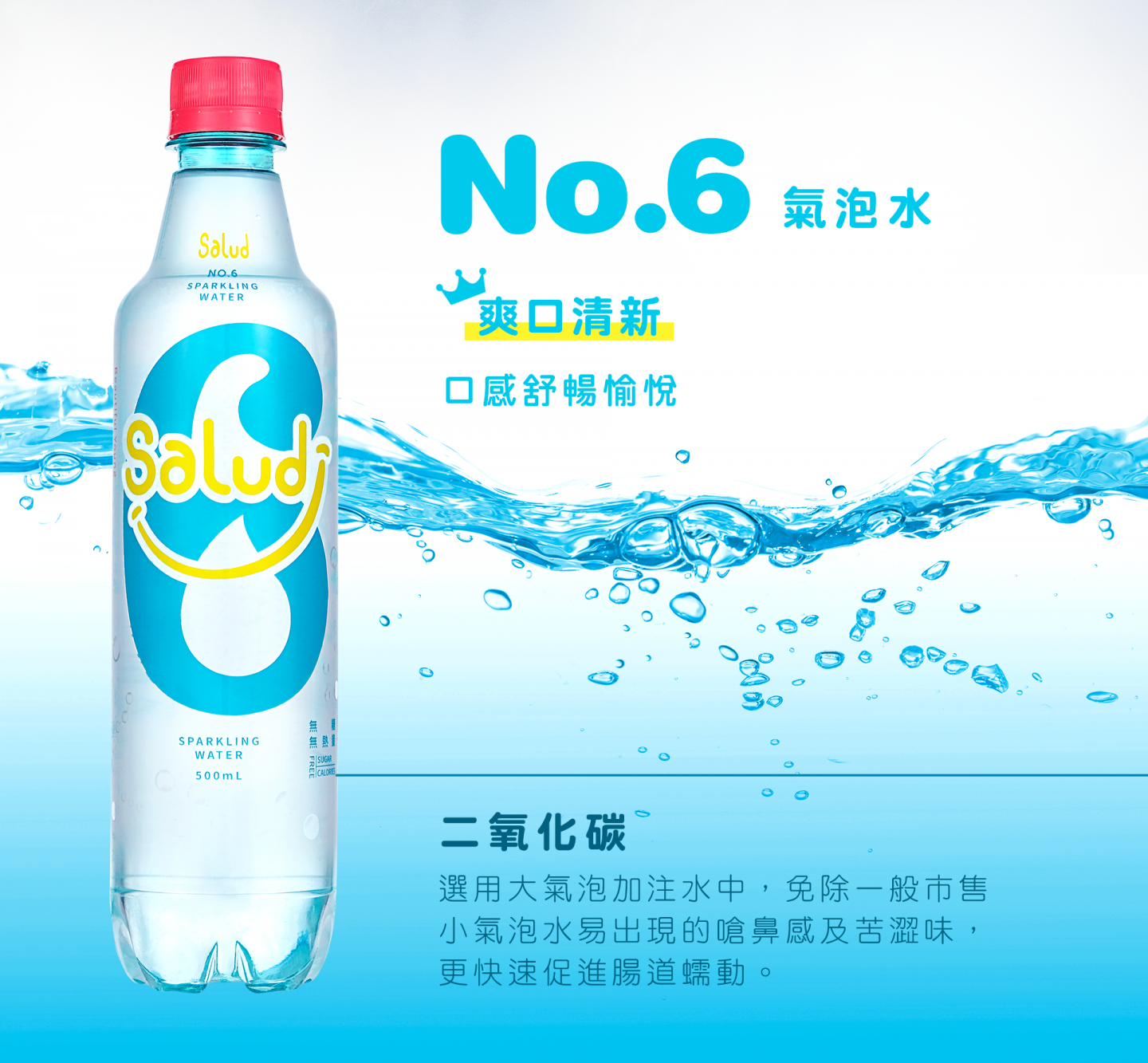 [外銷歐美爆款，台灣強勢上市]SALUD WATER-No.6 氣泡之水